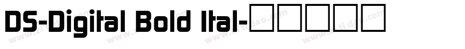 DS-Digital Bold Ital字体转换